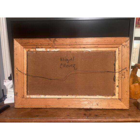 M. CHAVEZ Abstract Oil Painting Orig Latin Street Art - Picture 8 of 9